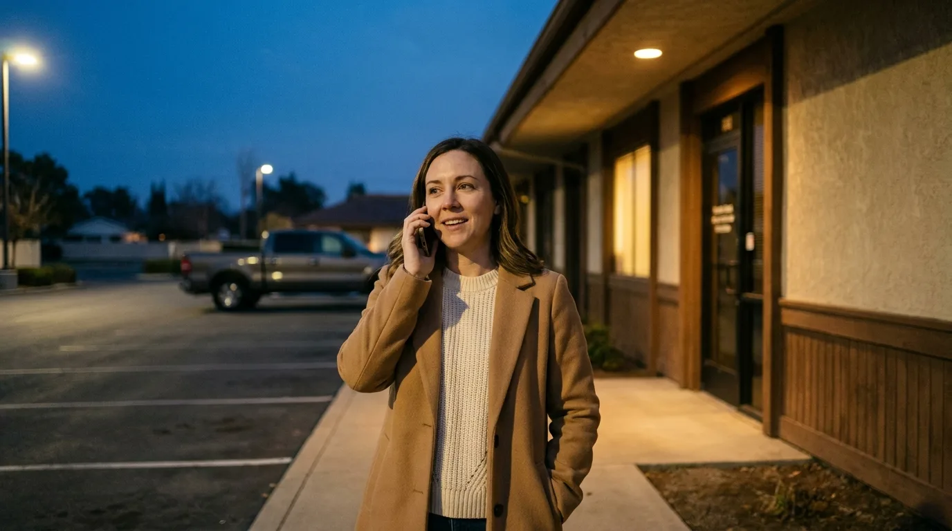 A patient calling a closed practice in the evening and being answered